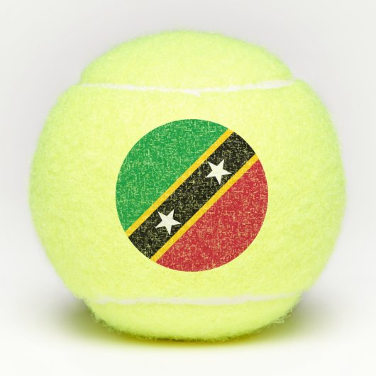 Vlag Saint Kitts en Nevis Tennisballen (Voorkant)