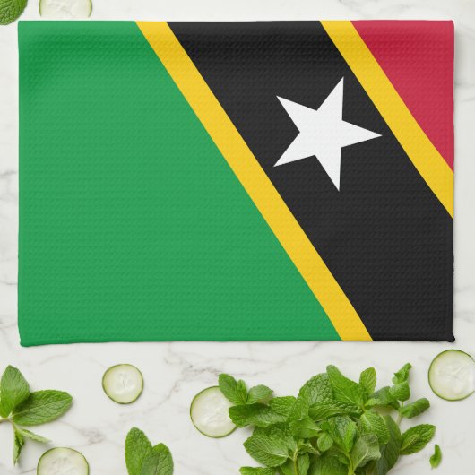 Vlag Saint Kitts en Nevis Theedoek (Gevouwen)