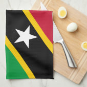 Vlag Saint Kitts en Nevis Theedoek (Quarter Fold)