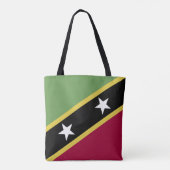 vlag Saint Kitts en Nevis Tote Bag (Achterkant)