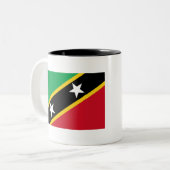 Vlag Saint Kitts en Nevis Tweekleurige Koffiemok (Voorkant links)