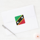 Vlag Saint Kitts en Nevis Vierkante Sticker (Envelop)