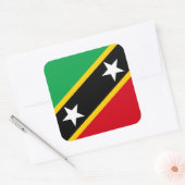 Vlag Saint Kitts en Nevis Vierkante Sticker (Envelop)