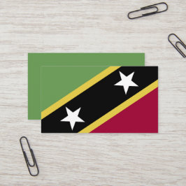 vlag Saint Kitts en Nevis Visitekaartje