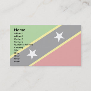 Vlag Saint Kitts en Nevis Visitekaartje