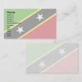 Vlag Saint Kitts en Nevis Visitekaartje (Voorkant / Achterkant)