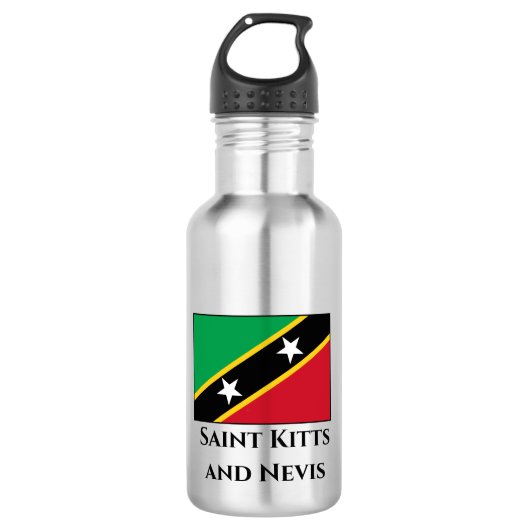 Vlag Saint Kitts en Nevis Waterfles (Voorkant)