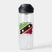 vlag Saint Kitts en Nevis Waterfles (Achterkant)