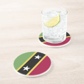 vlag Saint Kitts en Nevis Zandsteen Onderzetter (Zijkant)