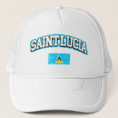  vlag Saint Lucia Trucker Pet (Voorkant)