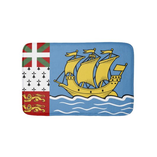 Vlag Saint-Pierre en Miquelon Badmat (Voorkant)