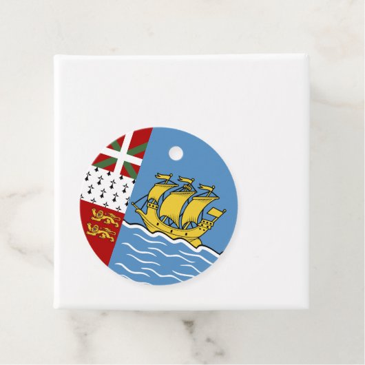 Vlag Saint-Pierre en Miquelon Bedankjes Labels (In situ)