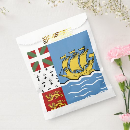 Vlag Saint-Pierre en Miquelon Bedankzakje (Gezegeld)