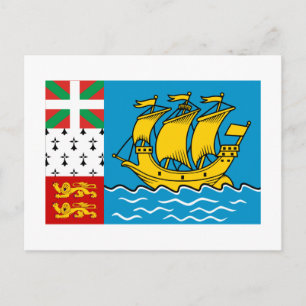Vlag Saint-Pierre en Miquelon Briefkaart