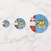 Vlag Saint-Pierre en Miquelon Confetti (Achterkanten)