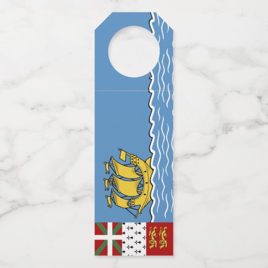 Vlag Saint-Pierre en Miquelon Flessenhanger (Voorkant)