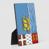 Vlag Saint-Pierre en Miquelon Fotoplaat (Zijkant)