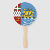 Vlag Saint-Pierre en Miquelon Handwaaier (Voorkant)