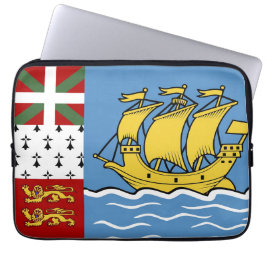 Vlag Saint-Pierre en Miquelon Laptop Sleeve