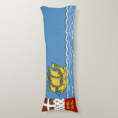 Vlag Saint-Pierre en Miquelon Lichaamskussen (Voorkant Verticaal)