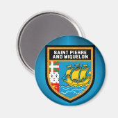 Vlag Saint-Pierre en Miquelon Magneet (Voorkant / Achterkant)