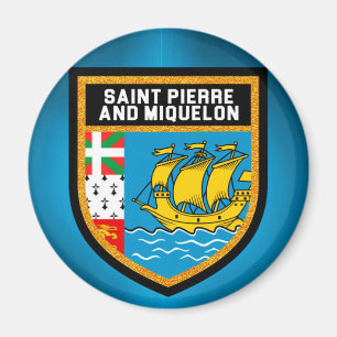 Vlag Saint-Pierre en Miquelon Magneet