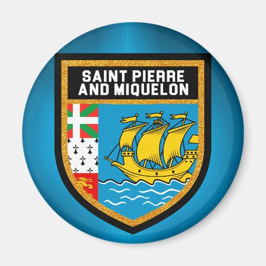 Vlag Saint-Pierre en Miquelon Magneet (Voorkant)