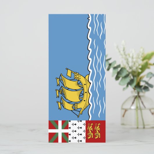 Vlag Saint-Pierre en Miquelon Menu (Staand voorkant)