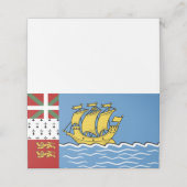 Vlag Saint-Pierre en Miquelon Plaatskaartje (Buitenkant ongevouwen)
