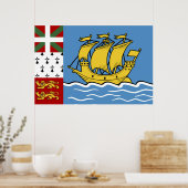 Vlag Saint-Pierre en Miquelon Poster (Keuken)