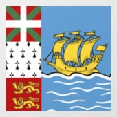 Vlag Saint-Pierre en Miquelon Raamsticker (Vel)