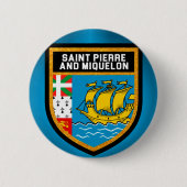 Vlag Saint-Pierre en Miquelon Ronde Button 5,7 Cm (Voorkant)