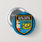 Vlag Saint-Pierre en Miquelon Ronde Button 5,7 Cm (Voorkant /achterkant)