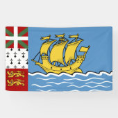 Vlag Saint-Pierre en Miquelon Spandoek (Horizontaal)