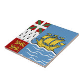 Vlag Saint-Pierre en Miquelon Tegeltje (Zijkant)