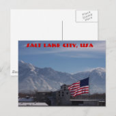 vlag, Salt Lake City, VS Briefkaart (Voorkant / Achterkant)