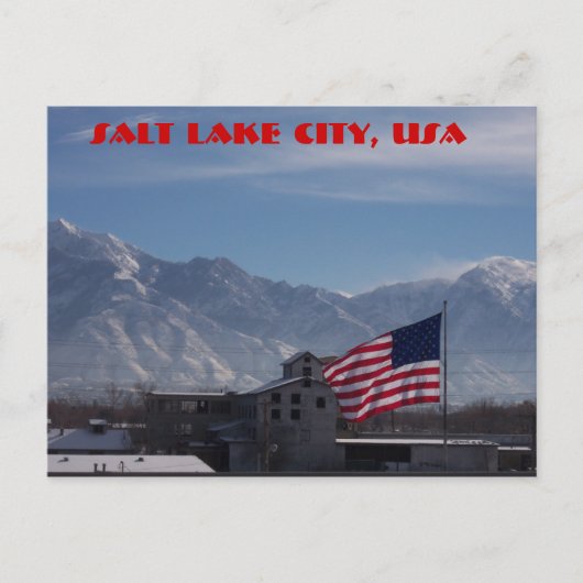 vlag, Salt Lake City, VS Briefkaart (Voorkant)