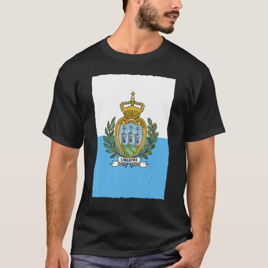  vlag San Marino T-shirt (Voorkant)