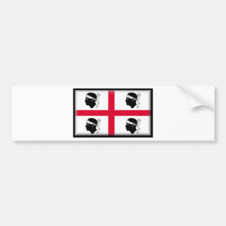 vlag Sardinië (Italië) Bumpersticker