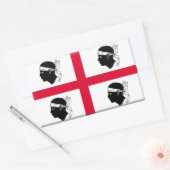 vlag Sardinië (Italië) Rechthoekige Sticker (Envelop)