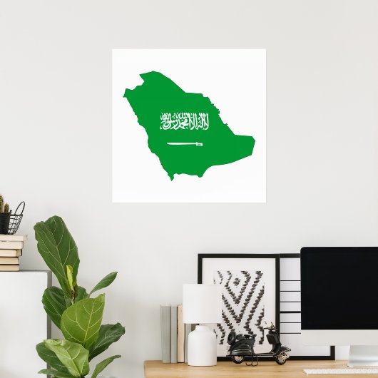 vlag saudi - arabië - symbool poster (Thuiskantoor)