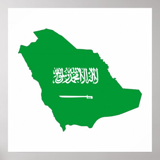 vlag saudi - arabië - symbool poster (Voorkant)