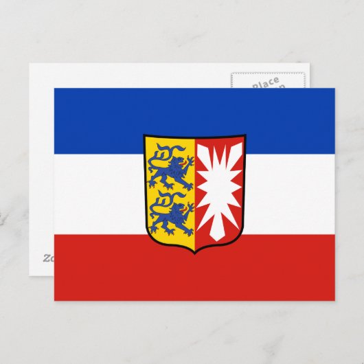 Vlag Schleswig-Holstein Briefkaart (Voorkant / Achterkant)