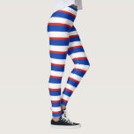 Vlag Schleswig-Holstein Leggings<br><div class="desc">Leggen met vlag van Sleeswijk-Holstein; ontwerp met horizontale kleur van rood,  wit en blauw</div>