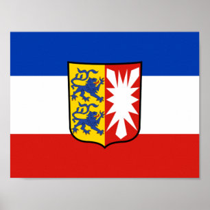 Vlag Schleswig-Holstein Poster
