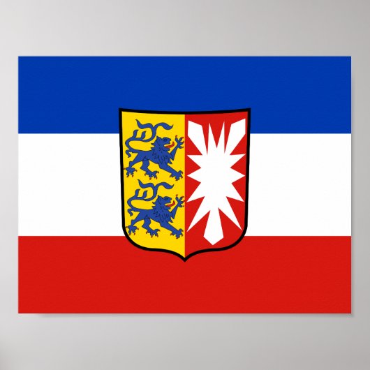 Vlag Schleswig-Holstein Poster (Voorkant)