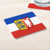 Vlag Schleswig-Holstein Square Paper Onderzetter (Schuin)