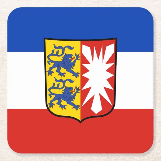 Vlag Schleswig-Holstein Square Paper Onderzetter (Voorkant)