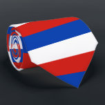 Vlag Schleswig-Holstein Stropdas<br><div class="desc">Stropdas met vlag van Sleeswijk-Holstein; ontwerp met horizontale kleur van rood,  wit en blauw</div>