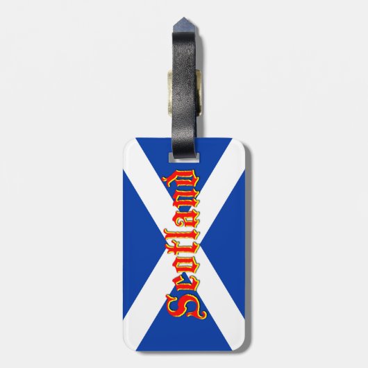 Vlag Schotland Saltire - Afbeelding van hoge kwali Bagagelabel (Achterkant verticaal)